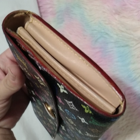 SALE! Auth Louis Vuitton Takashi Murakami Portefeiulle Sarah Collectible Wallet - Picture 4 of 14